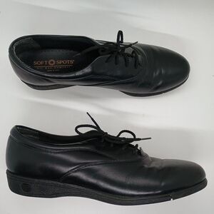 Softspots Shoes Women's Sz 10N Black Leather Upper Lace Up Comfort 511392